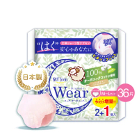 【舒婷SOFTeen】柔棉自在安心褲 12包/共36件(日本原裝進口 褲型衛生棉 衛生棉褲 安睡褲 晚安褲 褲型棉)