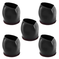 5 Pieces Chair Feet Floor Protectors Felt Pads Bed Office Chair Wheel Stopper