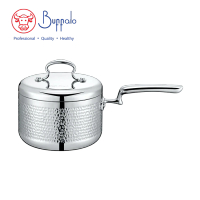 Buffalo 76318P ROYAL III 316不銹鋼五層複合金錘紋設計單柄煲連不銹鋼蓋 18cm / 2.46L 香港行貨