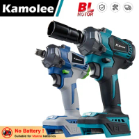 Kamolee Electric Wrench DTW500 Brushless Cordless 1200 N.m Compatible with 18V Makita Batteries