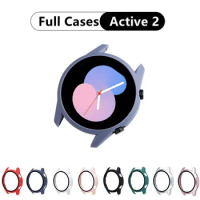 Full Cover For Samsung Galaxy watch Active 2 44mm 40mm bumper smart band Accessorie Tempered Glass+Screen Protector active2 Case