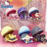 New Sanrio Cartoon Figure Rickshaw Series My Melody Kuromi Cinnamoroll Hello Kitty Pompom Purin Bad Badtz-maru Figurine Toys