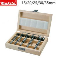 Makita D-47357 Wood Drill Bit Set 5Pcs Forstner Woodworking Board Hole Saw Punch Drill Wooden Table Top 15mm 20mm 25mm 30mm 35mm
