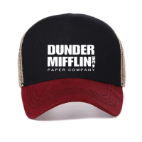 DUNDER MIFFLIN PAPER INC office tv show Mens baseball cap Summer Boy Girl breathable mesh Snapback hats gorras