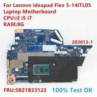 203013-1 For Lenovo Ideapad Flex 5-14ITL05 Laptop Motherboard With CPU:i3 i5 i7 FRU:5B21B33122 100% Test OK