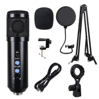 USB Condenser Microphone USB Computer Recording Live Conference Microphone For Laptop Desktop PC