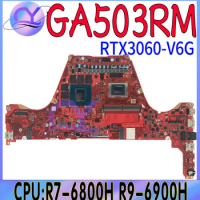 GA503RS Mainboard For AUSU ROG Zephyrus GA503RM GA503RW Laptop Motherboard With R7-6800H R9-6900H 8GB RTX3060 RTX3070Ti RTX3080