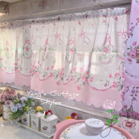 ｛現貨 附發票｝現貨速發 蝴蝶結 玫瑰系列 公主風 鄉村風 歐式 生活用品 居家生活 浪漫 少女情懷 家飾 短簾 門簾 窗簾