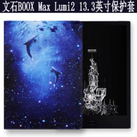 New 2024 Latest BOOX Max Lumi 2 13.3inch Holster Embedded Leather case Ebook Case Top Sell Black Cover For Onyx BOOX Max Lumi2