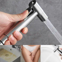 Shower Clean Body Woman Washer Spray Gun Head Stainless Steel Vagina Flushing Toilet Bottom Anal Implement Shower Head Bidet Set