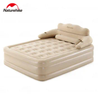 Naturehike New Inflatable Backrest Double Bed Outdoor Camping Detachable Backrest Fully Automatic Air Mattress One-touch Air Bed