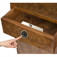 Super Mini Fingerprint Lock for Drawer Cabinet Wardrobe Round Smart Electric Anti Theft Safe Security Fingerprint Door Lock