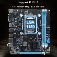 H81 Desktop Motherboard PCIE 16X DDR3 LGA1150 Processor Mainboard Support SATA 3.0 2.0 Micro-ATX CPU Gaming Mainboard for PC