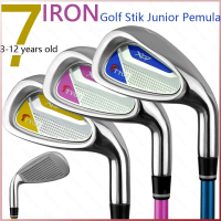 Golf Stik Klub Anak Golf Poros Baja Karbon Klub Latihan Anak-Anak Junior Pemula Iron 7 Khusus Pemula