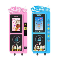 Automatic Soft Ice Cream Vending Machine Coin Operated Frozen Food Vending Machine
