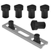 Bench Dog Clamp 5PCS Aluminum Alloy Non-slip Stoppers Auxiliary Positioning Fixture Work Bench Dog Set For DIY Projects Mft