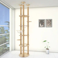 cat tree space capsule cat nest jumping platform large cat rack Solid wood climbing rack