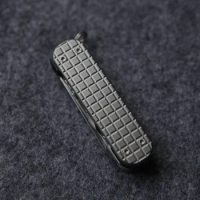 Custom Made Titanium Alloy Scales with Titanium Screws for 65mm Victorinox Swiss Army Nail Clip 580 Knife(Knife Not Included