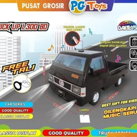 PGTOYS Mainan Mobil Pick Up L300 Miniatur Black Hitam BO Musik dan Lampu LED Mainan Anak Laki MBG LP