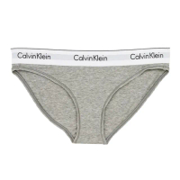 【Calvin Klein 凱文克萊】Modern Cotton Bikini 棉質寬腰帶 女內褲 三角褲/CK內褲(灰色)