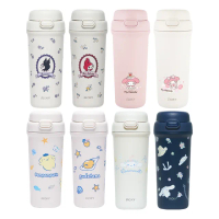 【WOKY 沃廚】三麗鷗聯名_All-P輕芯鈦瓷雙飲保溫杯500ml(兒童水壺/吸管杯/保冰保溫)