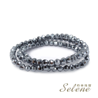 【Selene】鈦赫茲切角三圈能量手鍊(強大磁場能量石)