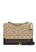 Coach Coach Klare Crossbody In Blocked Signature Canvas - Light Brown/Dark Brown
