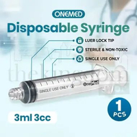 Onemed Syringe Spuit 3ml 3cc Luer Lock Tip Tanpa Jarum Disposable Steril Alat Suntik Medis Sekali Pa