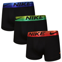 Nike Everyday Essential Micro 高彈力絲質 合身平口褲/四角褲/運動內褲/NIKE內褲-漸層黑色 三入組
