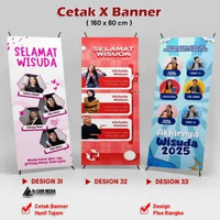 Cetak X Banner Sidang Banner Wisuda Tema Netflix, X Banner Wisuda Tema Threads, X Banner Wisuda Tema