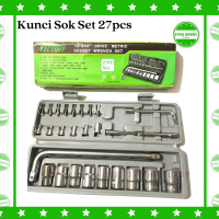 VICTORY Kunci Sok Set 27 pcs 4 - 21 mm Socket Wrench Shock 27pcs