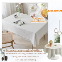 180cm Aesthetic Round Table Cloth with Minimalist Tassel Suitable for Coffee Tables