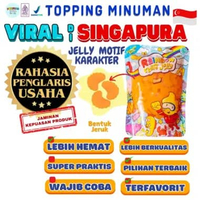Jelly Motif Karakter Topping Minuman - Jelly Bentuk Jeruk Cocok Untuk Semua Minuman | Popping Boba N