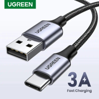 UGREEN Kabel USB Jenis C 3A Pengecasan Pantas untuk Samsung S20 S21 Xiaomi POCO Kord Wayar USB C Pen