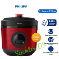 PHILIPS HD3211 Magic Com Penanak Nasi 1.8 liter : Merah Stainless Body