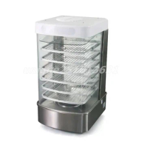 Commercial Food Insulation Display Cabinet 5/6 Layers Bun Steamer Display Electrical Food Steamer Machine for Buns Corn and Eggs