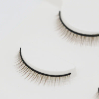 Natural nude makeup cross short false eyelashes, Japanese-style hard stem tapered realistic eyelashe