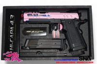 【改】SNA HI-CAPA 4.3 粉藍黑 比賽競技版 瓦斯手槍 MARUI 核心+CNC改裝鋁合金