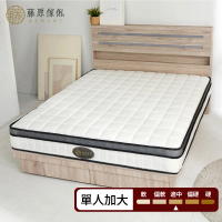 【藤原傢俬】防螨抗菌豆腐蜂巢式獨立筒床墊單人加大(3.5尺)