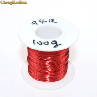 ChengHaoRan 0.4mm 100g/200g/500g/pcs Red Enameled copper wire Straight Welding magnet wire 0.4mm 100g