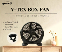 DAWA Flywing Box Fan Floor Fan 14-inch 14\ 5 Blade A-140 Table Fan Vertical Adjustment 90c Kipas Mej