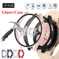 Tempered Glass+Case For Samsung Galaxy Watch 4 44mm 40mm Smartwatch TPU Screen Protector Bumper For Samsung Galaxy Watch 4 Cover