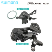 Shimano DEORE MTB M4100 10 Speed Groupset Trigger Shifter Lever and RD-M4120 SGS Rear Derailleur for Mountain Bikes M6000 Parts