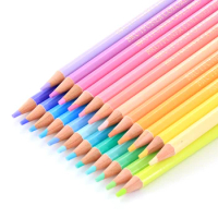 Brutfuner Macaron 24 Colors Vivid Pastel Colored Pencils Soft Wood Color Pencil Set For Adult School Student Sketch Kids Gifts