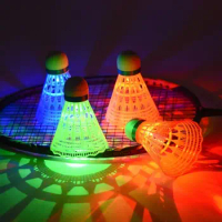2/3/4/8Pcs Light Up LED Badminton Ball Plastic Glowing Lighting Badminton Training Sports Badminton Shuttlecocks