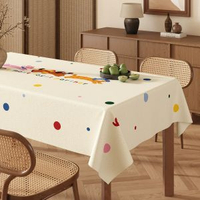 內地直送 - 卡通桌布防水防油免洗防燙2025新款感餐桌布家用pvc茶几檯布
