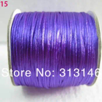 Wholesale 80M/Spool 1.5MM Purple Braided Macrame Nylon Chinese Knot Cord Beading Satin Handmade Shamballa String Thread Rope