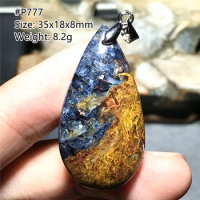 Natural Pietersite Stone Pendant For Women Lady Men Healing Luck Crystal Blue Yellow Beads Silver Energy Gemstone Jewelry AAAAA