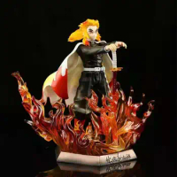 21CM Japanese Anime Figure Demon Slayer Rengoku Shinjurou PVC Model Statue Collectible Toys