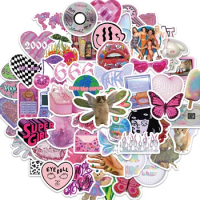 10/30/60pcs Cute Cartoon Pink Coquette Stickers Cat Animal Decals  Decoration Notebook Phone Suitcase Fridge Guitar Sticker Toys - AliExpress